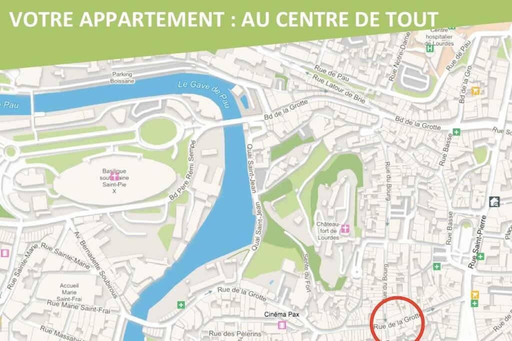 לורדה Le Montferrat - 65M2 - 2 Chambres - Rue De La Grotte - Hyper Centre מראה חיצוני תמונה
